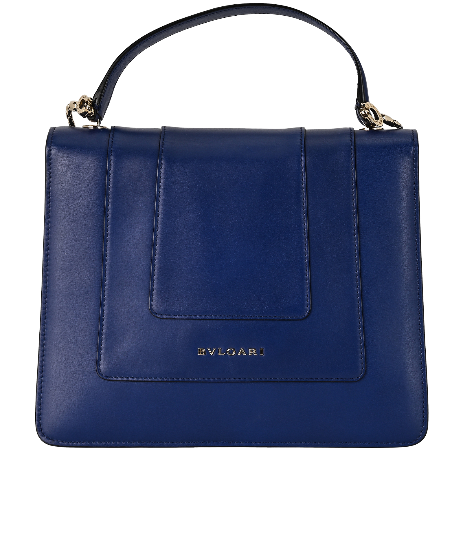 Serpenti Forever Top Handle, &pound;895, Handbags, Blue, Leather, Back view